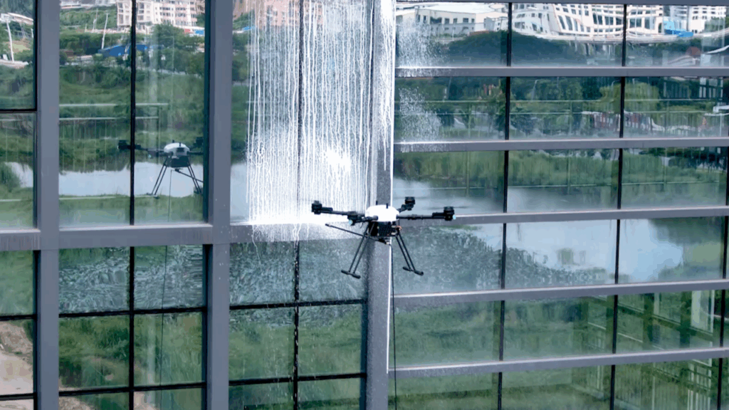 nettoyage façade par drone